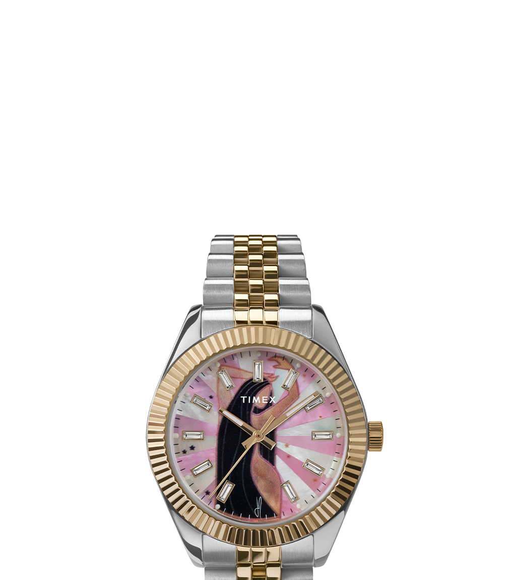 Timex x Jacquie Aiche 36mm Stainless Steel Bracelet Watch 