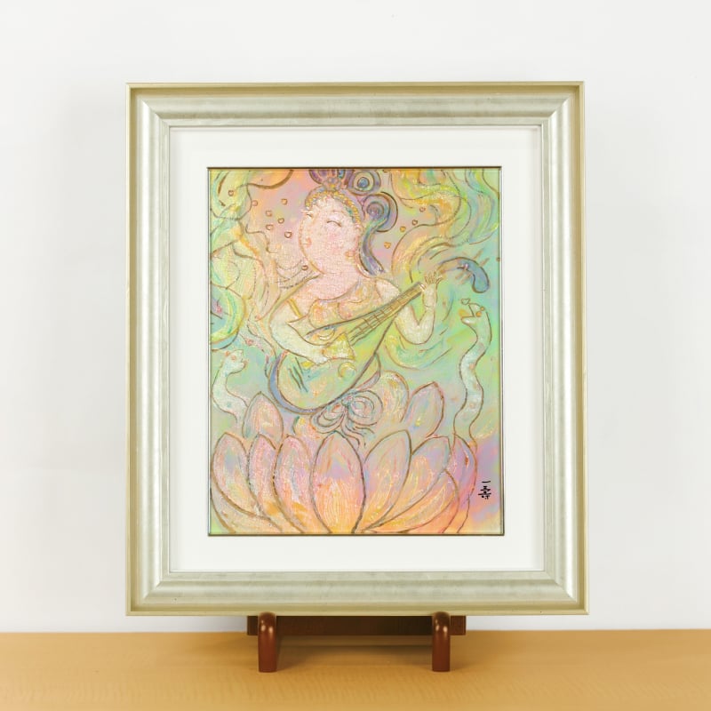 陶彩画_自在作品_弁財天~愛のうた~_展示イメージ