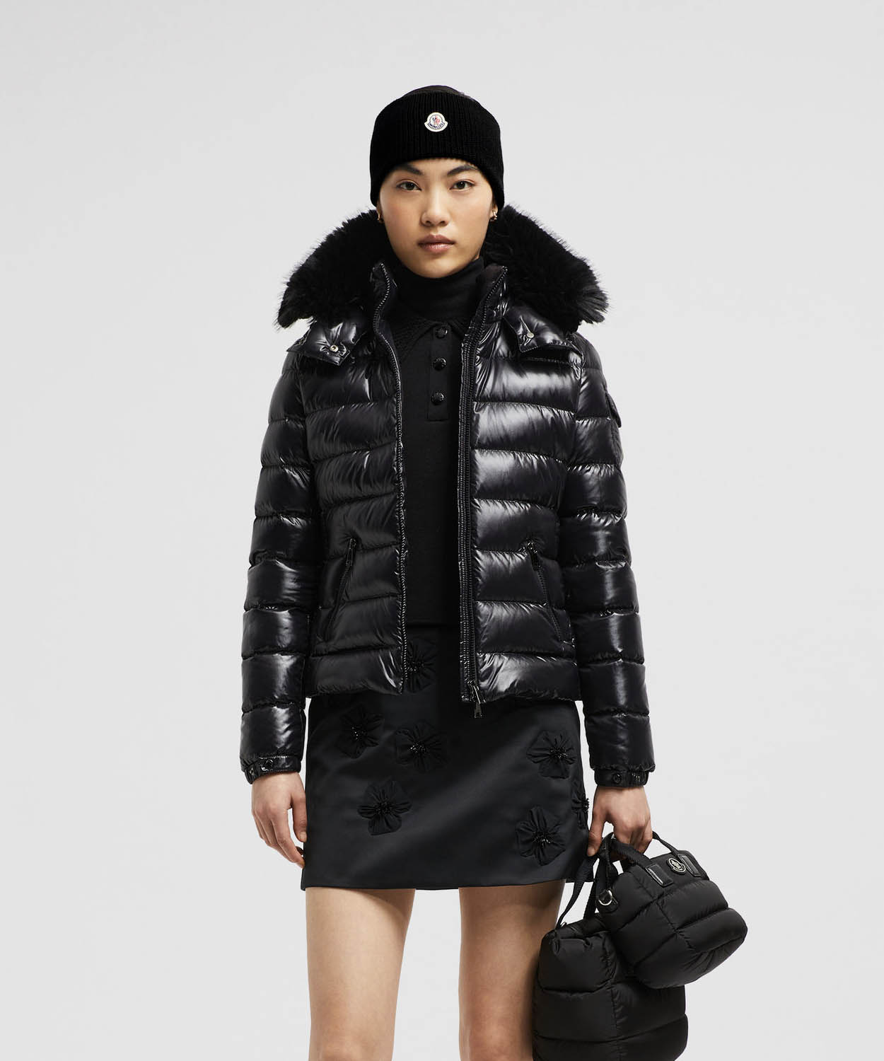 Women's Bady fur Short Down Jacket