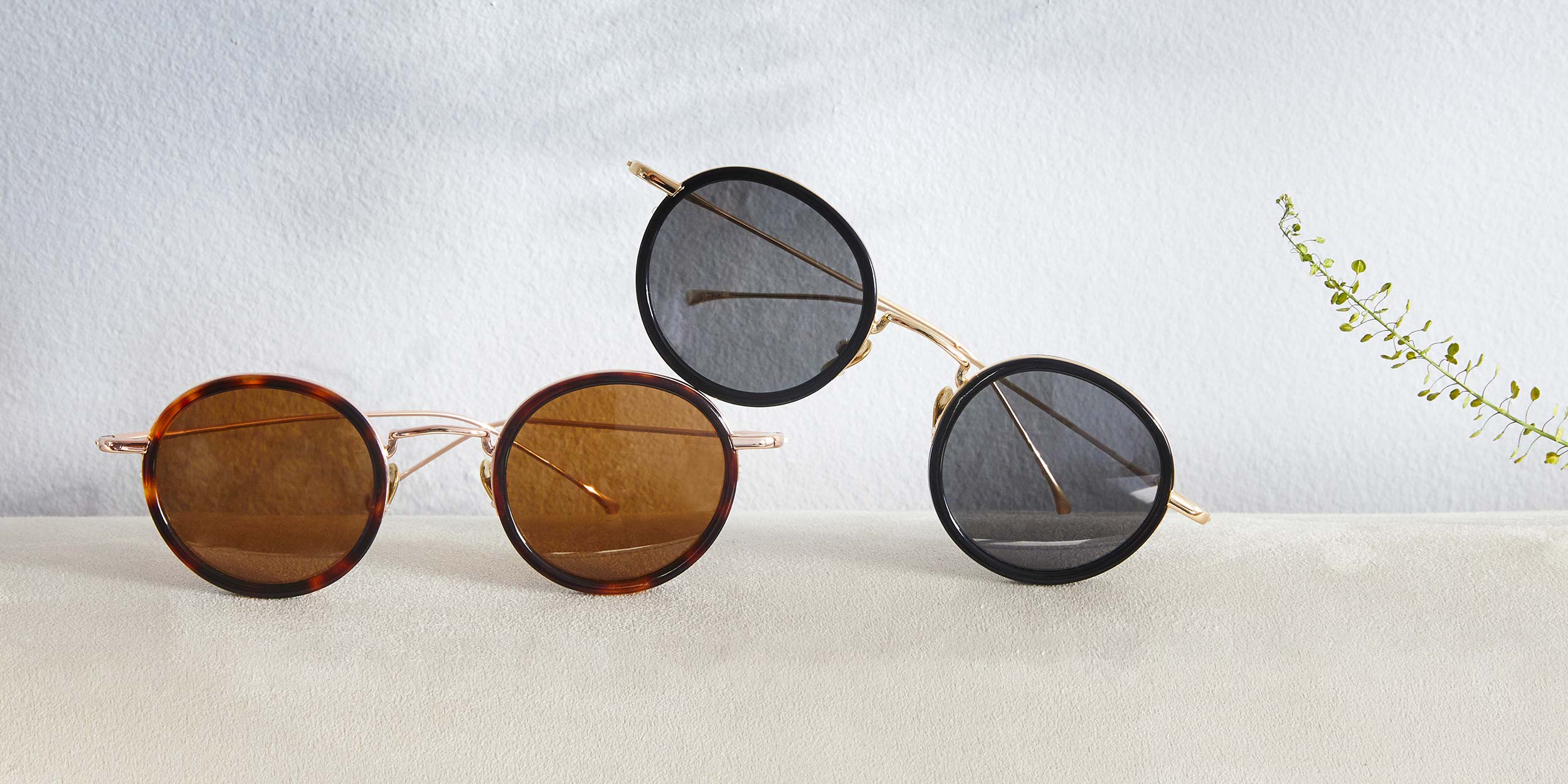 Photo Details of Nicolas Sun Army Green & Gold Sun Glasses in a room