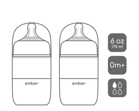 6 oz Baby Bottles (2x)