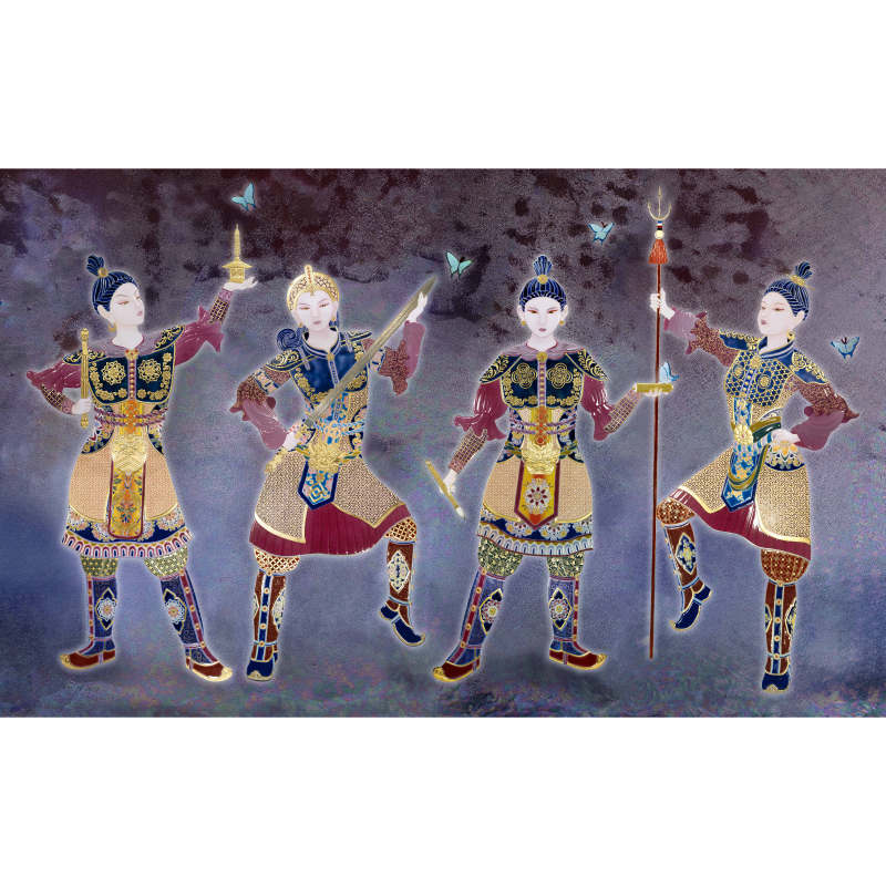 複製画・デジタルシルクスクリーン「四天王」 12号 – 草場一壽工房