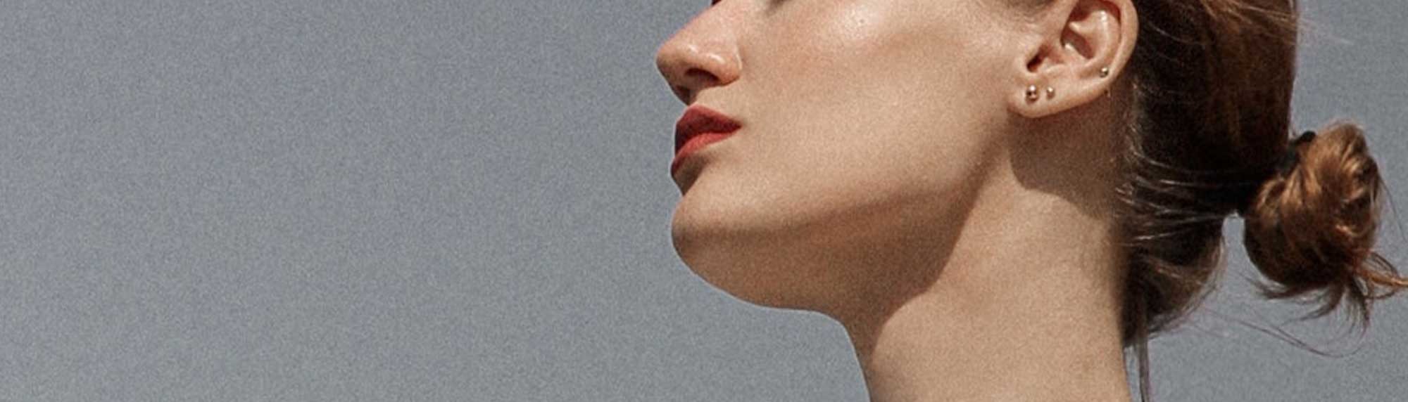 Profile shot of woman in sunlight
