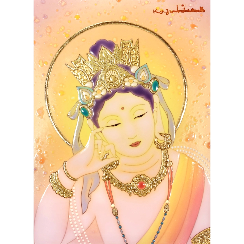 陶彩画_菩薩作品_弥勒菩薩_全体