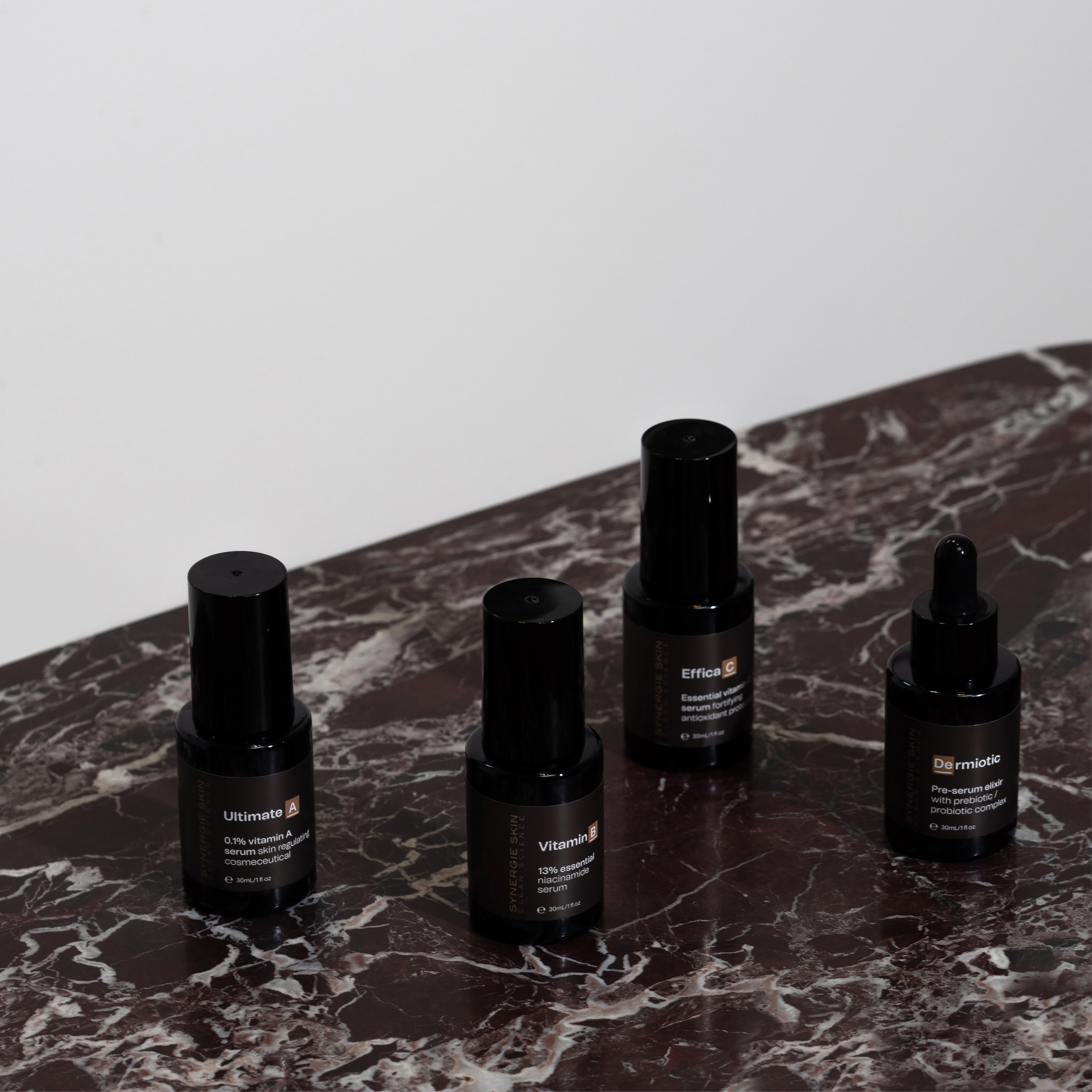 Synergie Skin's Ultimate A, Vitamin B, Effica C and Dermiotic