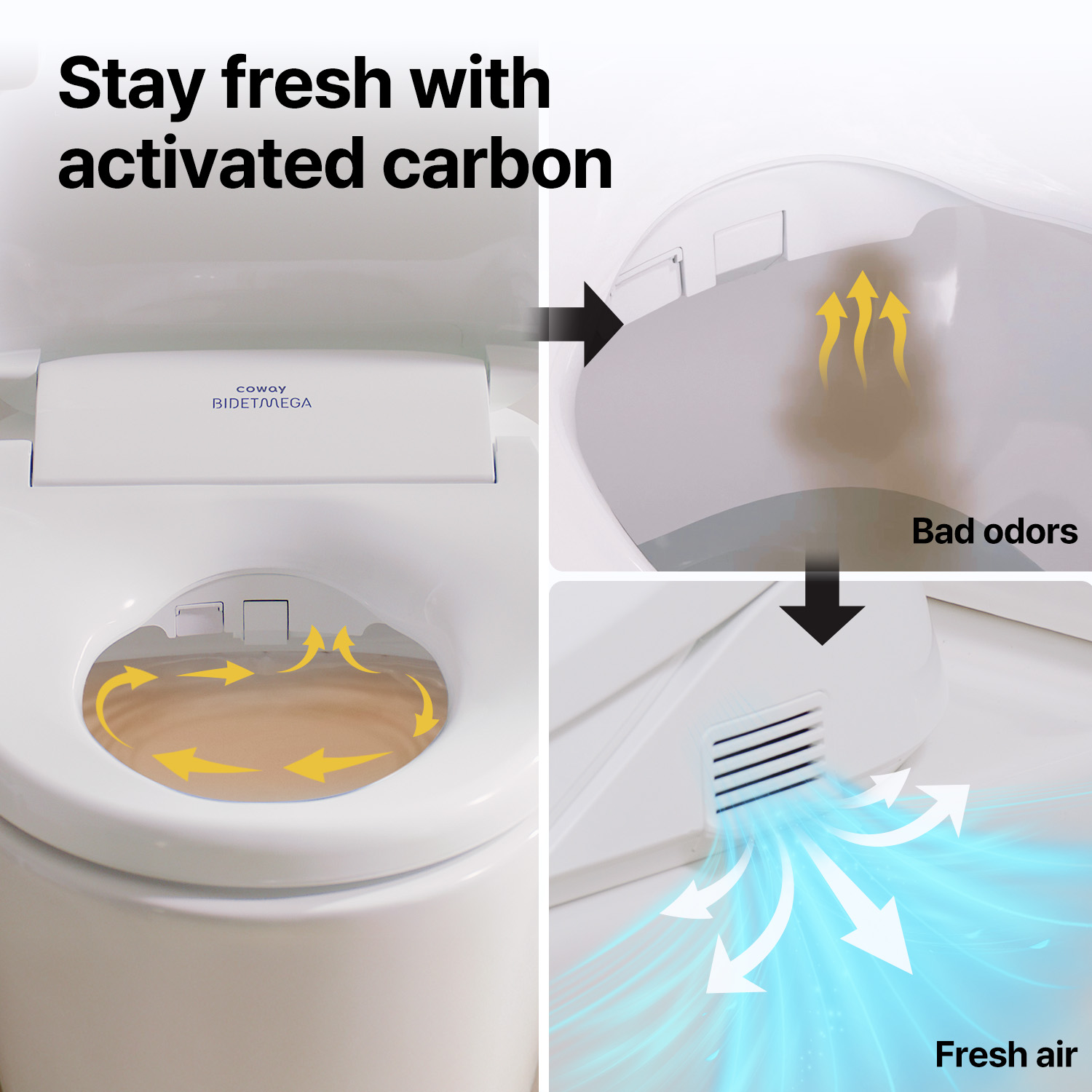 How the filter works to eliminate odors