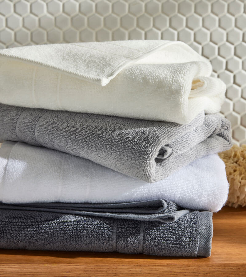 gray towels