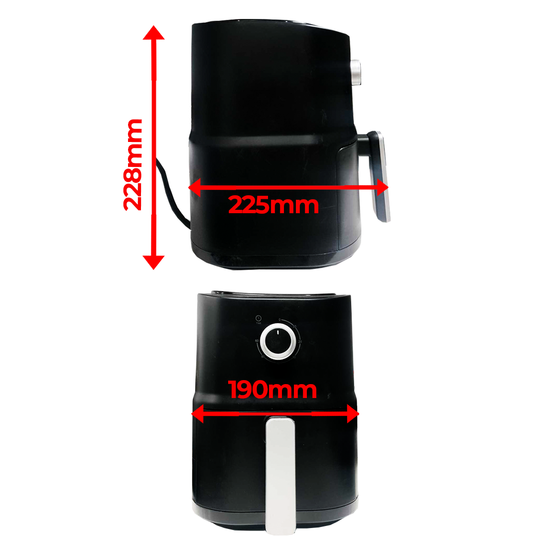 12V Air Fryer Size