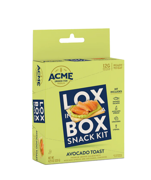 Acme Smoked Fish avocado lox in a box