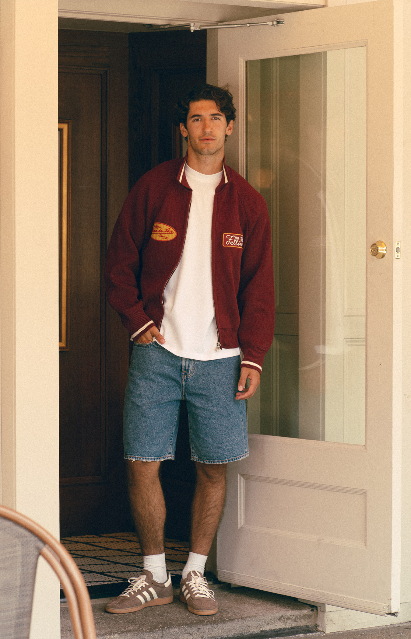 Fellini x Alma de Ace Patch Knit | Burgundy