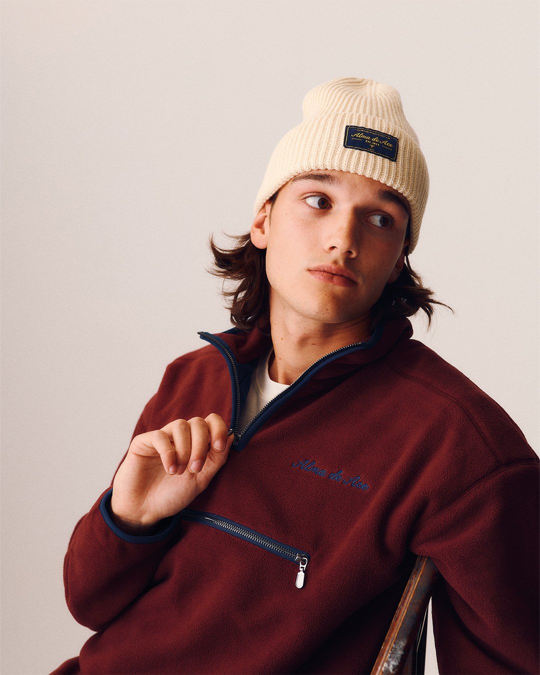 Felio Half Zip Overhead | Burgundy