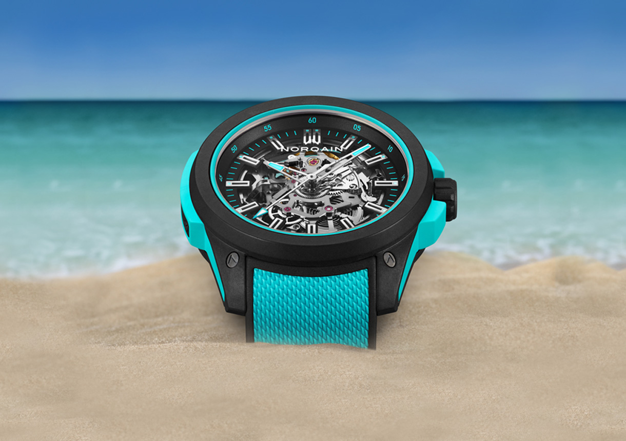 NORQAIN Wild ONE Skeleton Turquoise, Cortina Watch Pte Ltd