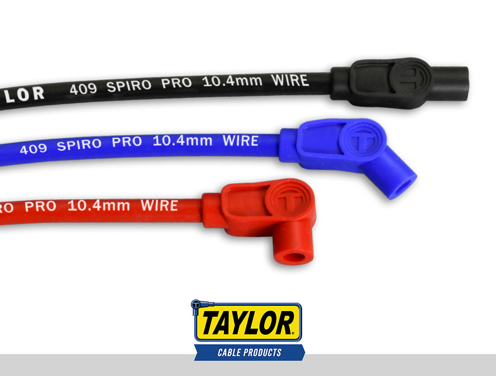 Taylor Spark Plug Wire Set 74636; Spiro Pro 8mm Blue 90¡ Vortec for Chevy V8 