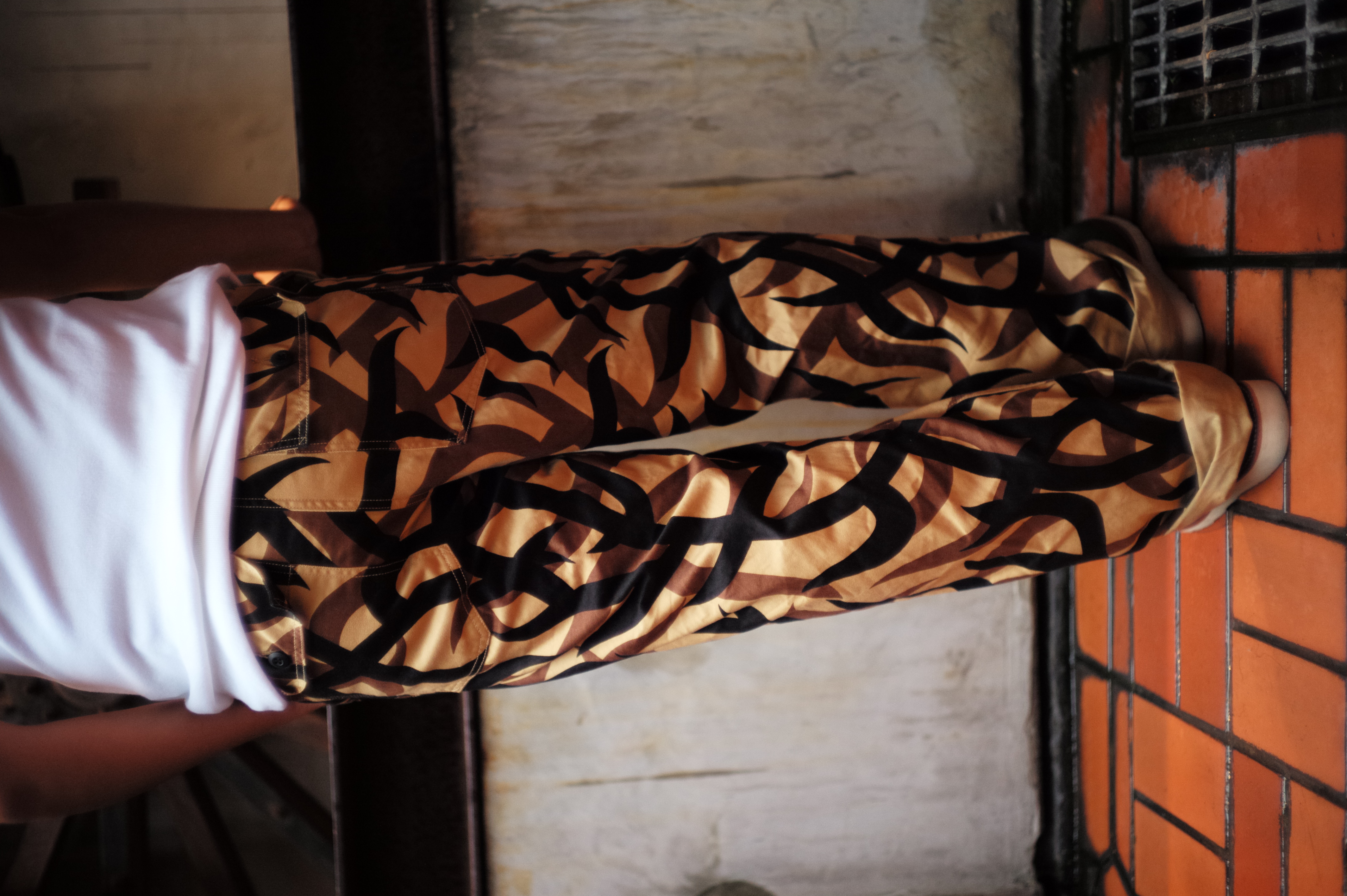 TRIBAL CAMOUFLAGE COMBAT TROUSERS Gallery Image 2