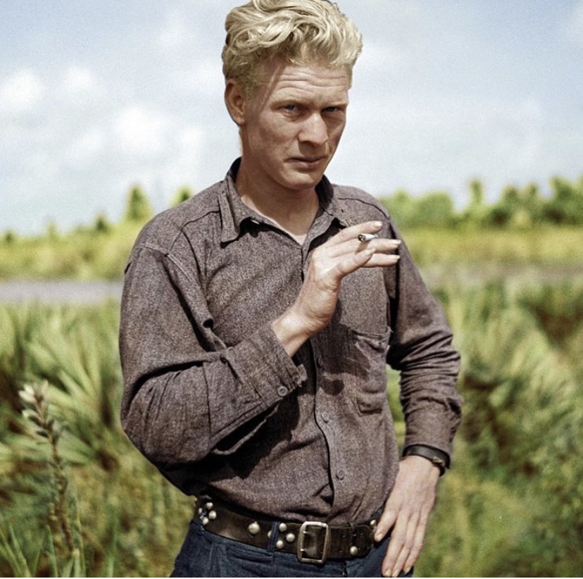 8HU CIGARETTE POCKET MOCK-TWIST CHAMBRAY WORK SHIRT Gallery Image 1