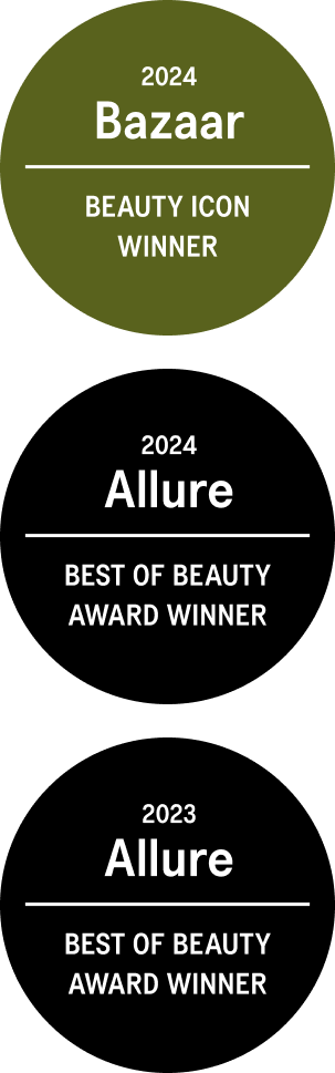 2024 Bazaar Beauty Icon Winner Badge, 2024 Allure Best of Beauty Award Winner Badge, 2023 Allure Best of Beauty Award Winner Badge