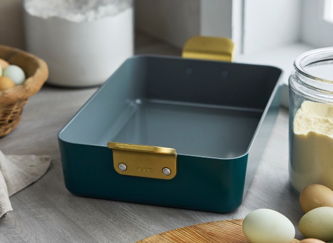 Stanley Tucci™ Ceramic Nonstick Lasagna Pan | Marino Blue info card