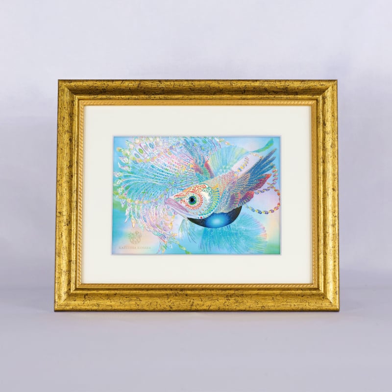 グッズ_艶金盛り 「鯤」額付き_展示イメージ