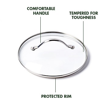 11 Inch Square Tempered Glass Frying Pan Lid With Steam Release – Clear, Ships Same Day
