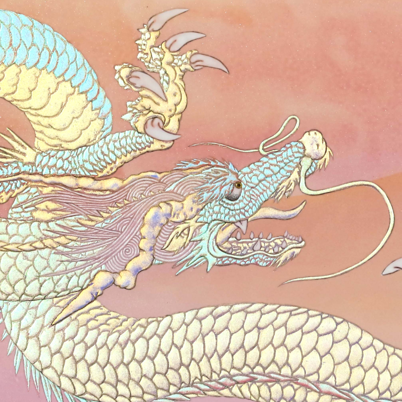 陶彩画 「富士越えの龍」 – 草場一壽工房 Museum Shop
