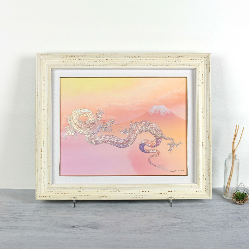 陶彩画_龍作品_富士越えの龍_展示イメージ