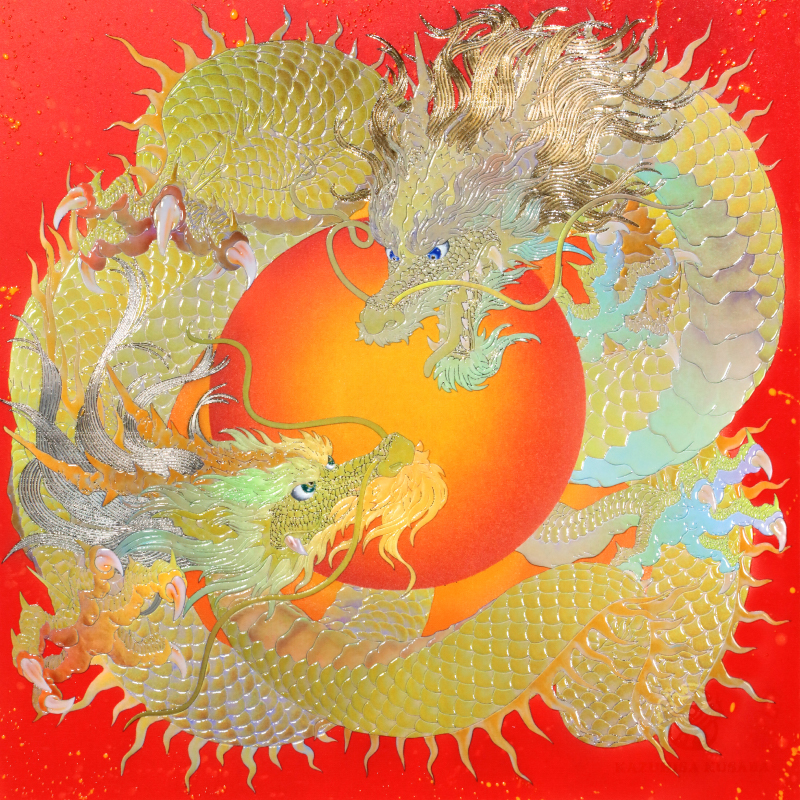 グッズ_艶金盛り「太陽の龍」額付き_全体