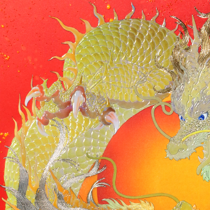 グッズ_艶金盛り「太陽の龍」額付き_詳細