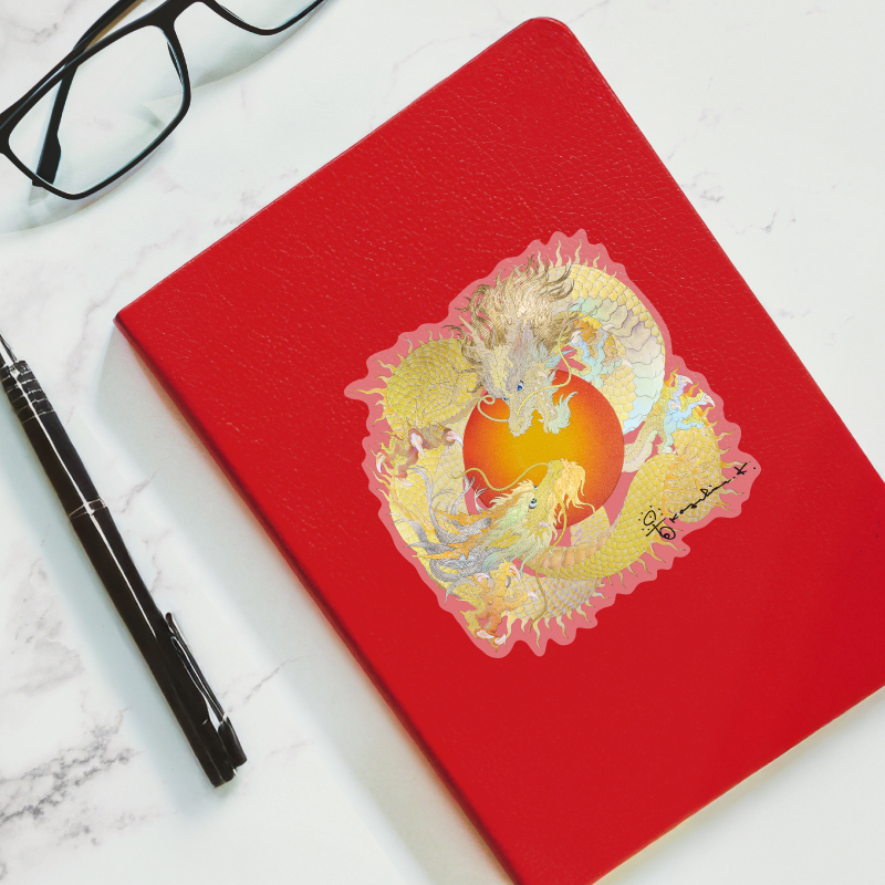 グッズ_吉祥ステッカー「太陽の龍」_貼付イメージ