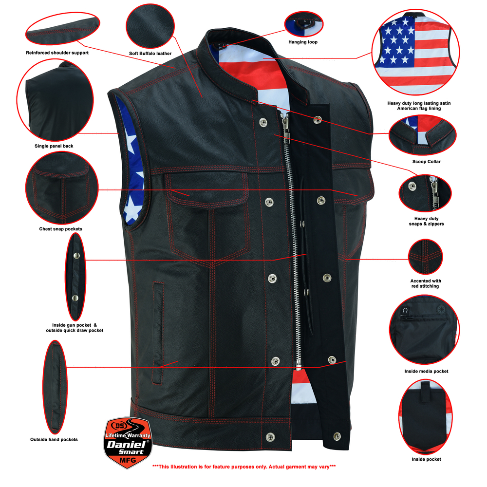 ds165-mens-leather-vest-with-red-stitching-and-usa-product-detail-image