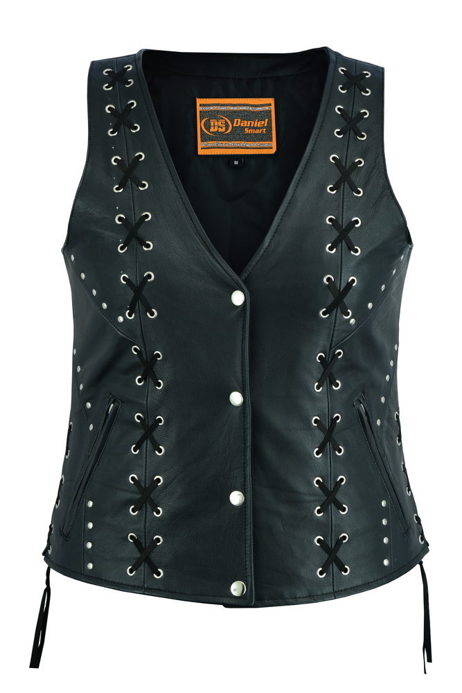 ds234-womens-open-neck-vest-with-lacing-details-product-detail-image