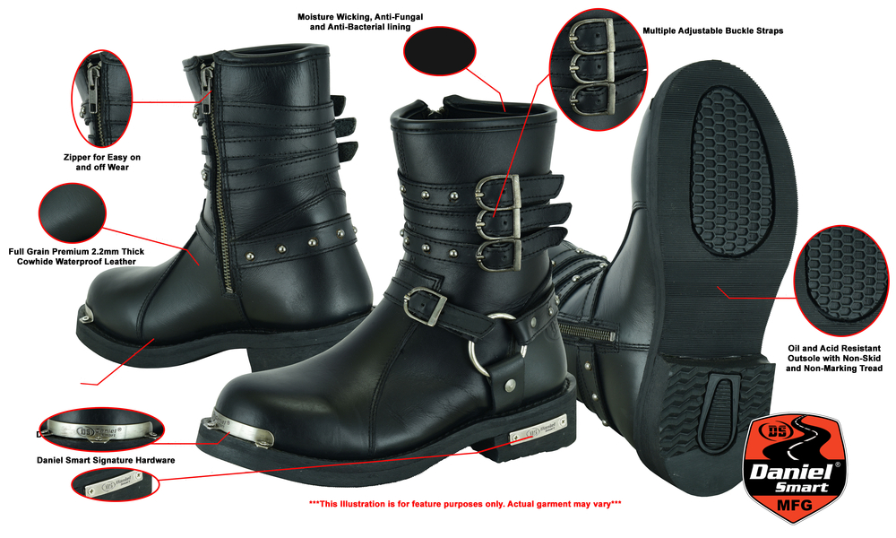 ds9767-womens-9-inch-black-triple-buckle-leather-h-product-detail-image