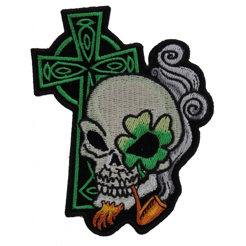 p5131-irish-skull-cross-smoking-pipe-small-patch-product-detail-image