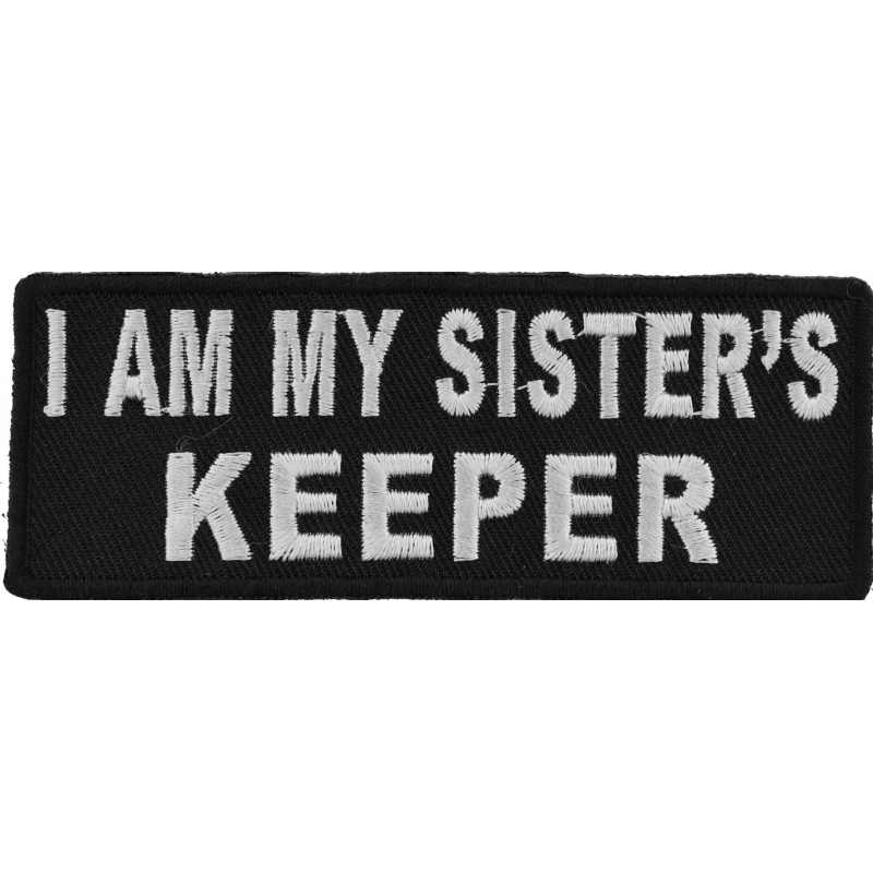 p4762-i-am-my-sisters-keeper-patch-in-black-and-wh-product-detail-image