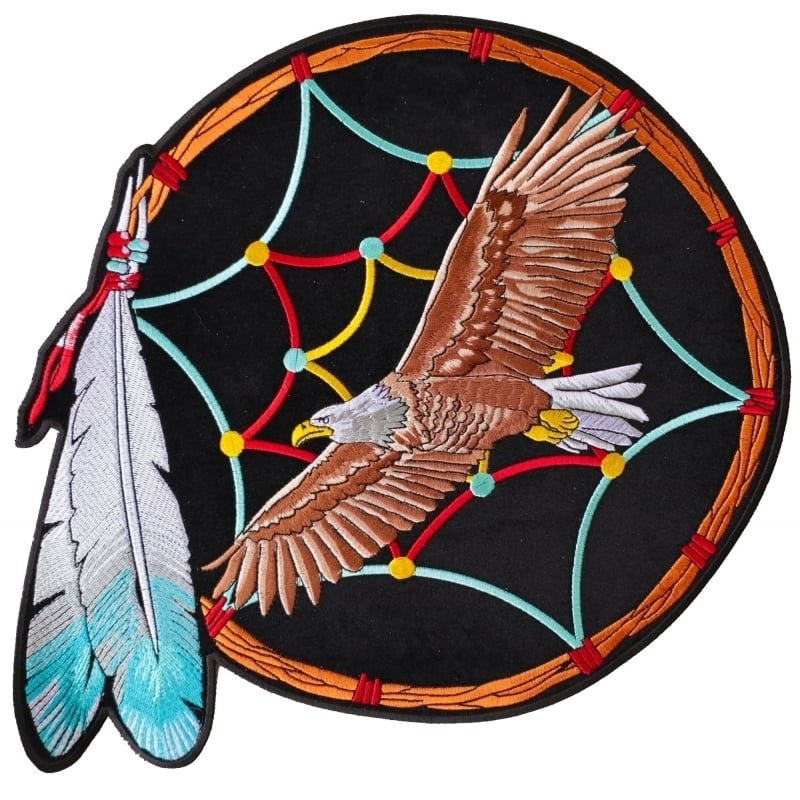 pl3533-dreamcatcher-eagle-feather-embroidered-iron-product-detail-image