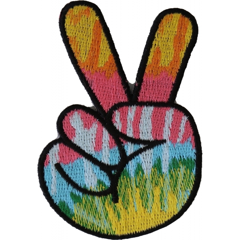 p5521-colorful-peace-fingers-hand-sign-iron-on-pat-product-detail-image