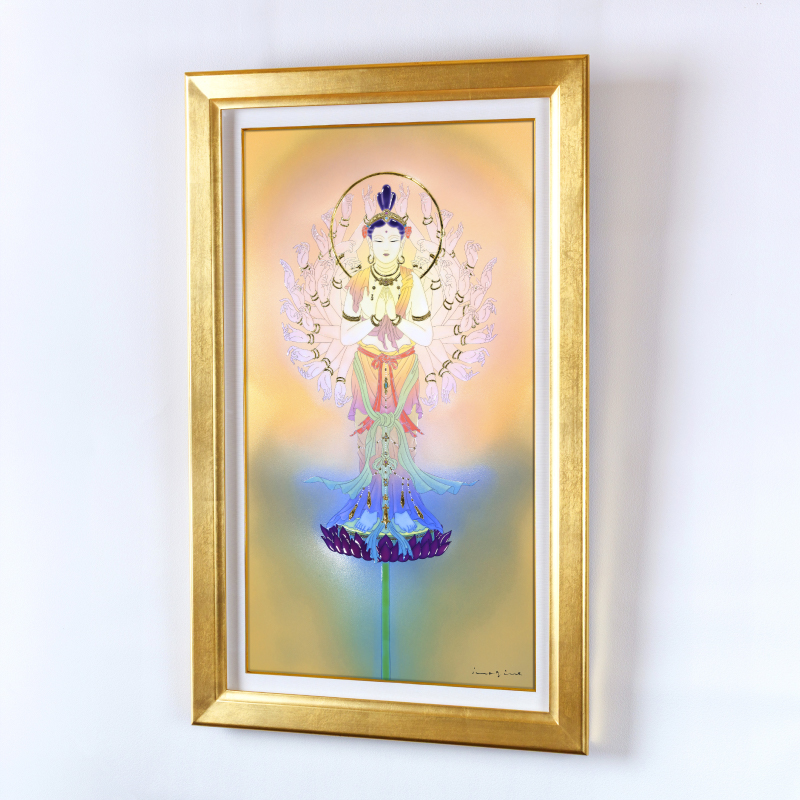 陶彩画_菩薩作品_千手観音_展示イメージ