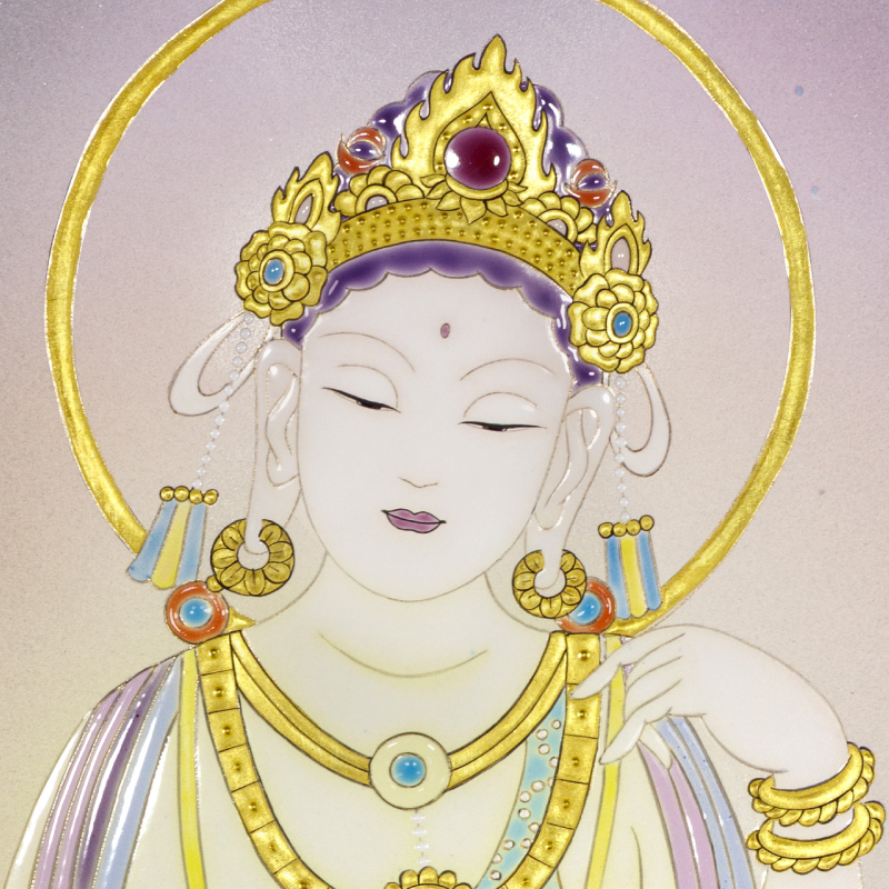 陶彩画_菩薩作品_宝珠観音_詳細