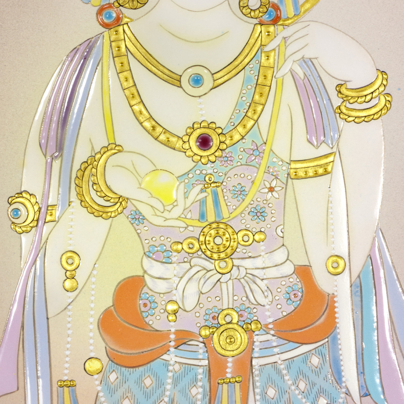 陶彩画_菩薩作品_宝珠観音_詳細