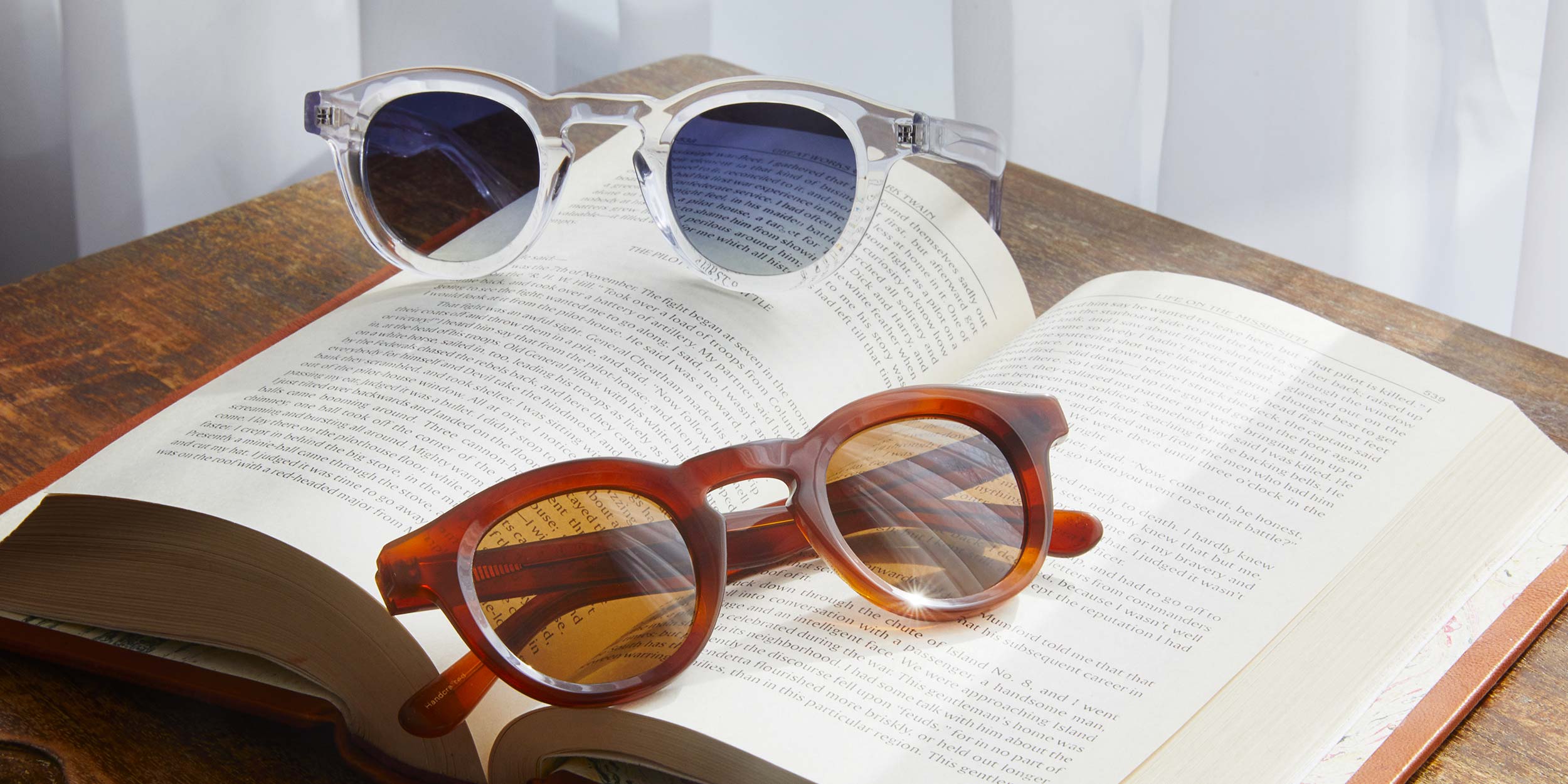 Photo Details of Jude Sun Clear Dark Olive Sun Glasses in a room
