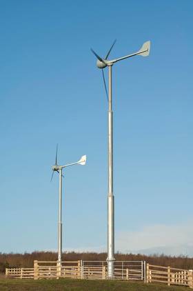 2 x Britwind wind turbines