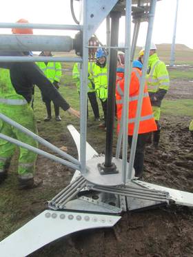 Installing SD wind turbine on Isle of Canna