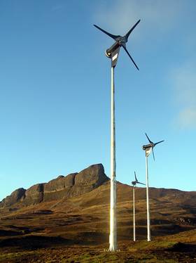 SD6 wind turbines on Isle of Eigg