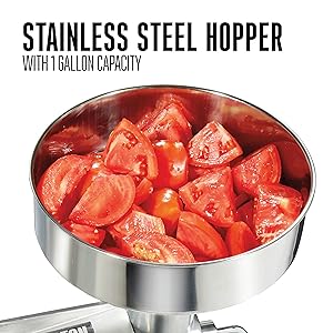 Stainless steel hopper