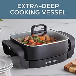 Cook large family-sized meals in one skillet