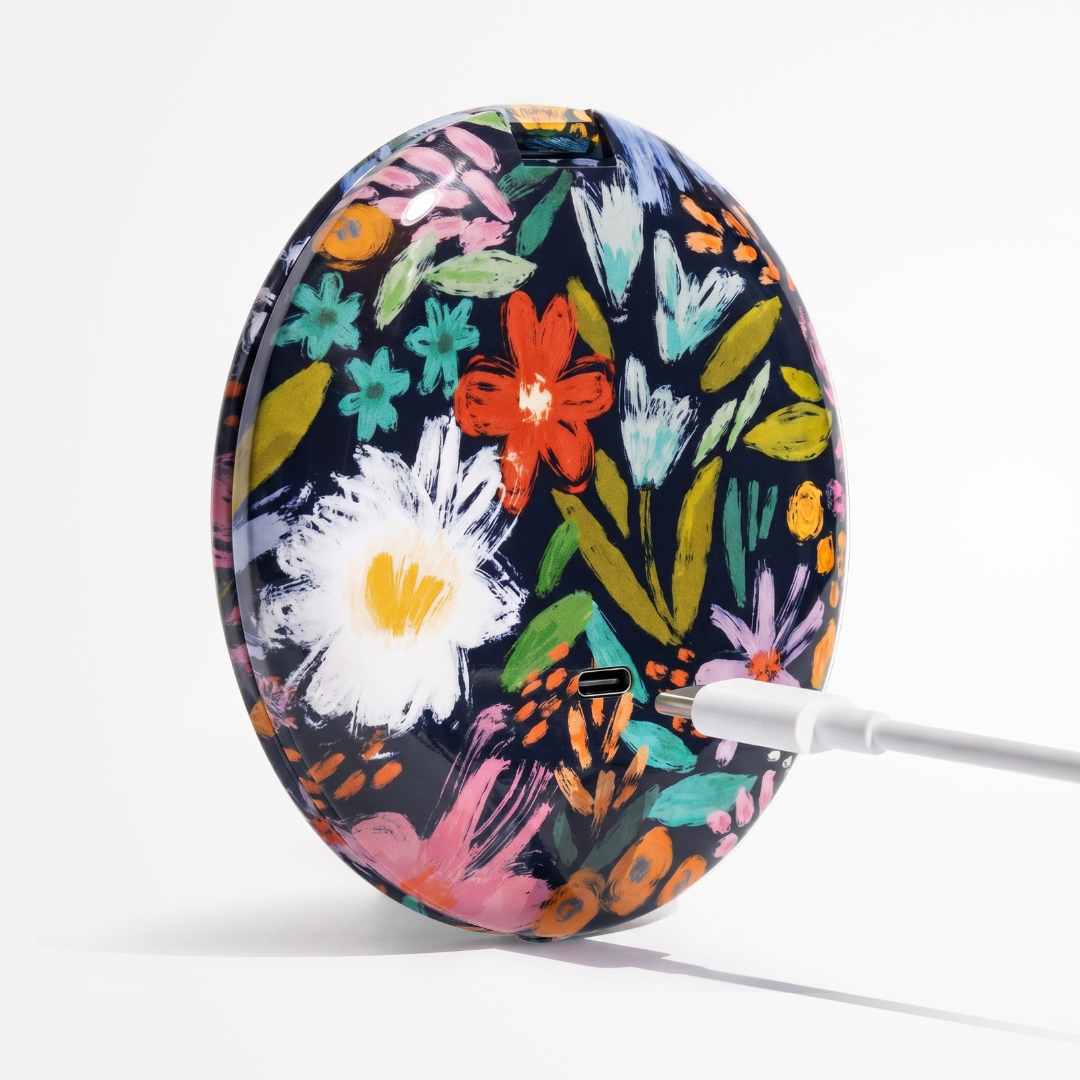 Happy Flowers Mini Taylor Lighted Compact is rechargeable so no need for batteries. 