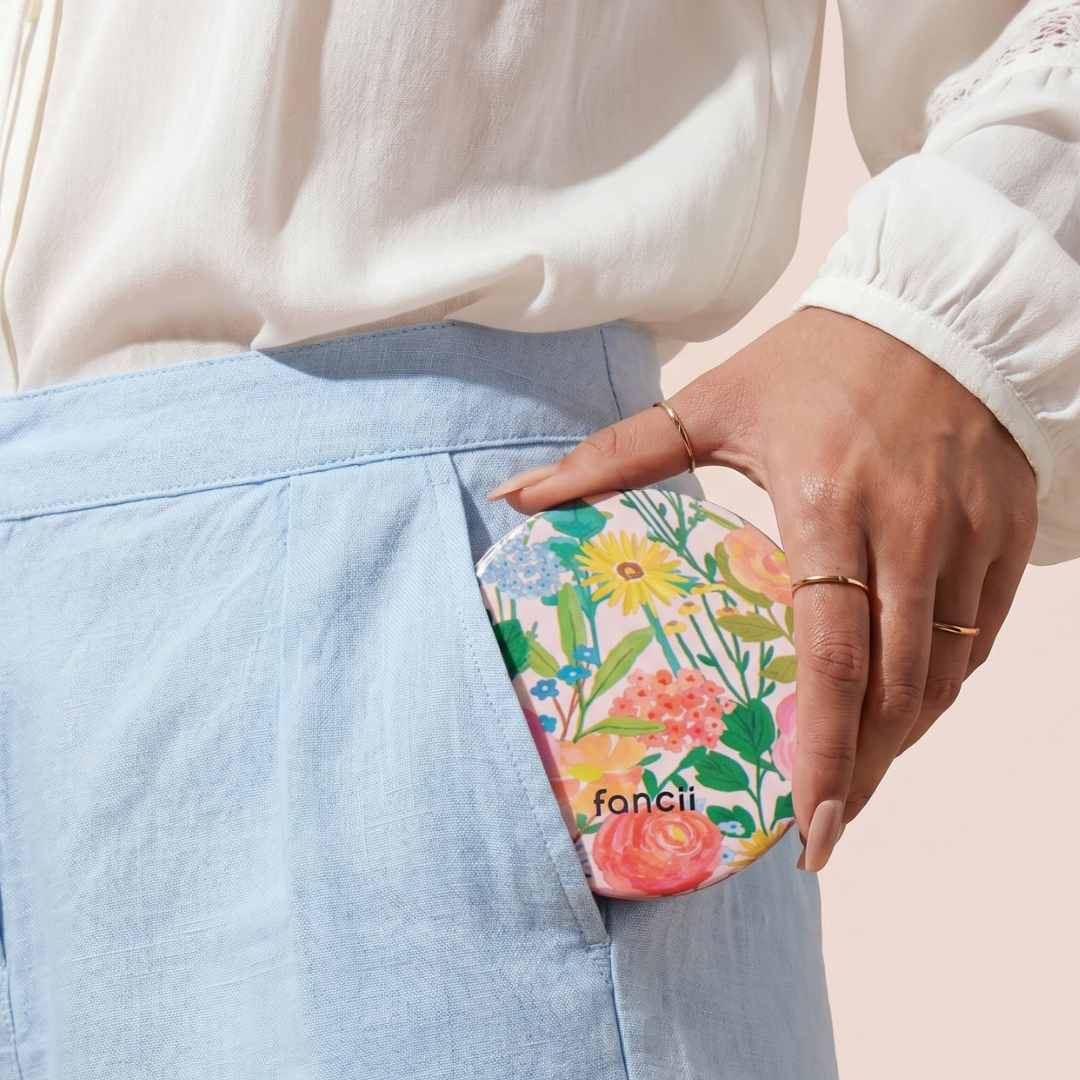 Mini Taylor in Vibrant Florals by Fancii & Co. easily slips into a pocket