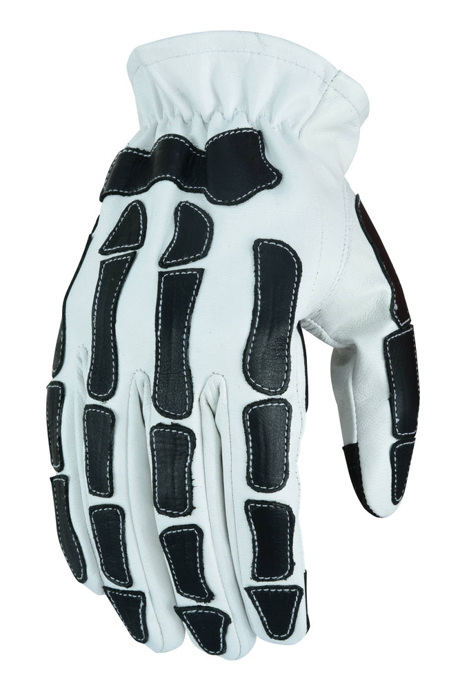 glove-grace-white-and-black-skeleton-hand-riding-glove-product-detail-image