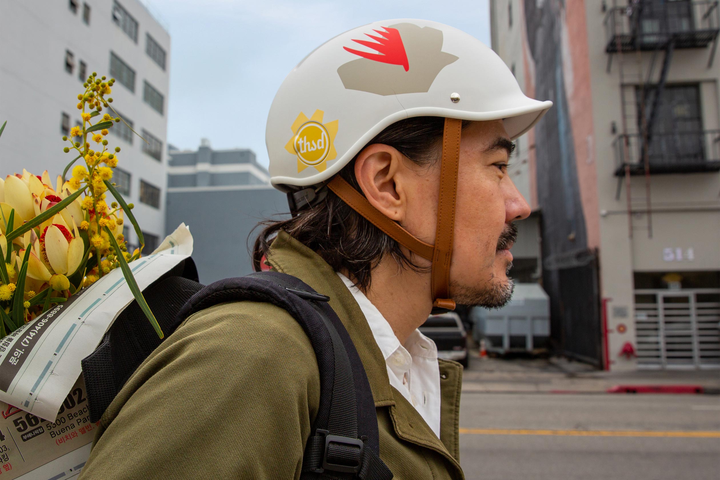 Heritage Bike Helmet, Super Bloom