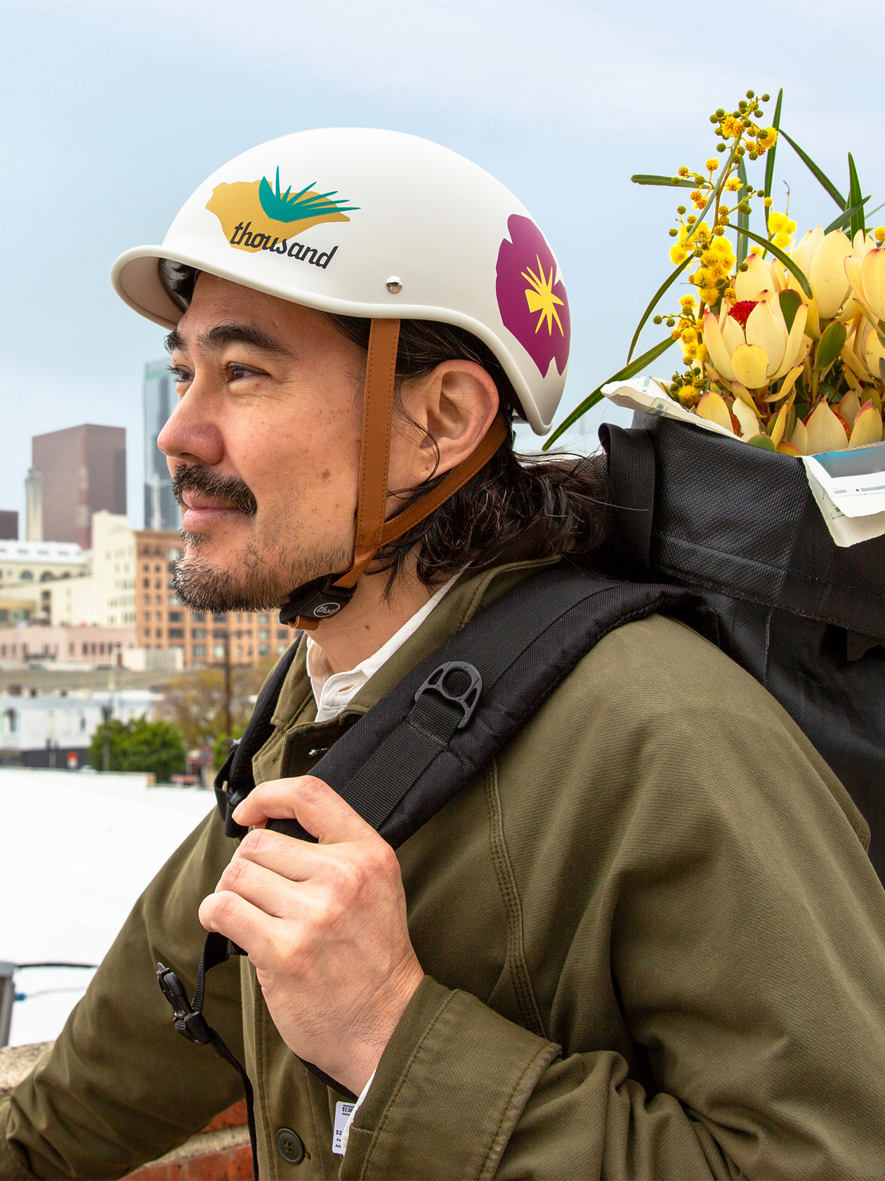 Heritage Bike Helmet, Super Bloom