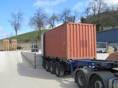 Loading a container at Wind & Sun